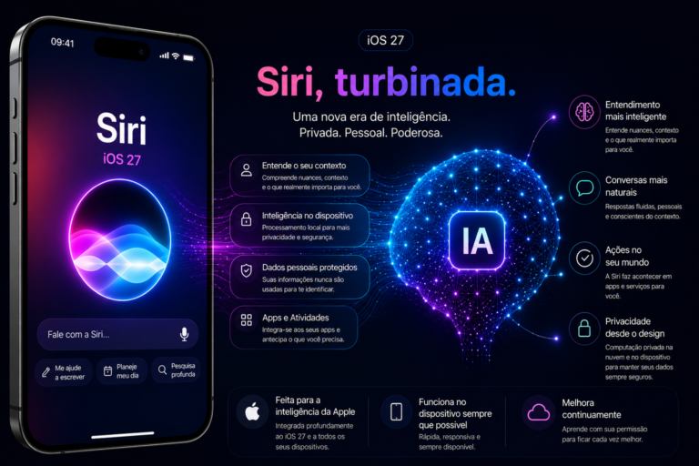 iOS 27: Apple Lança Nova Siri com IA, Design Liquid Glass e Recursos Exclusivos para iPhone