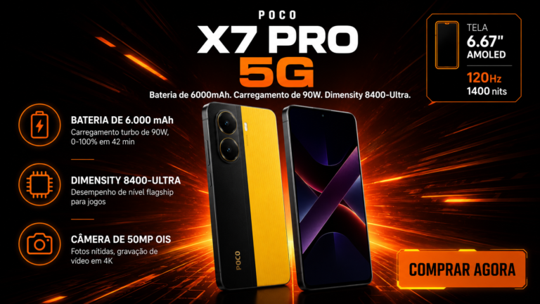 Poco X7 Pro 5G: potência de gamer e bateria gigante em um só smartphone