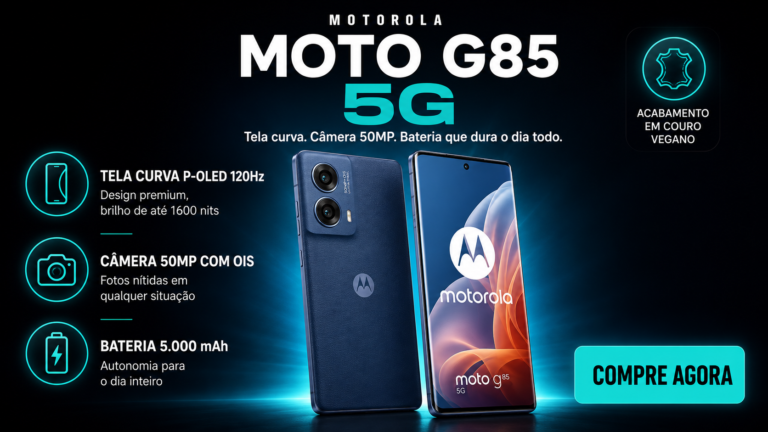 Moto G85 5G: design premium de linha superior por um preço que cabe no seu bolso